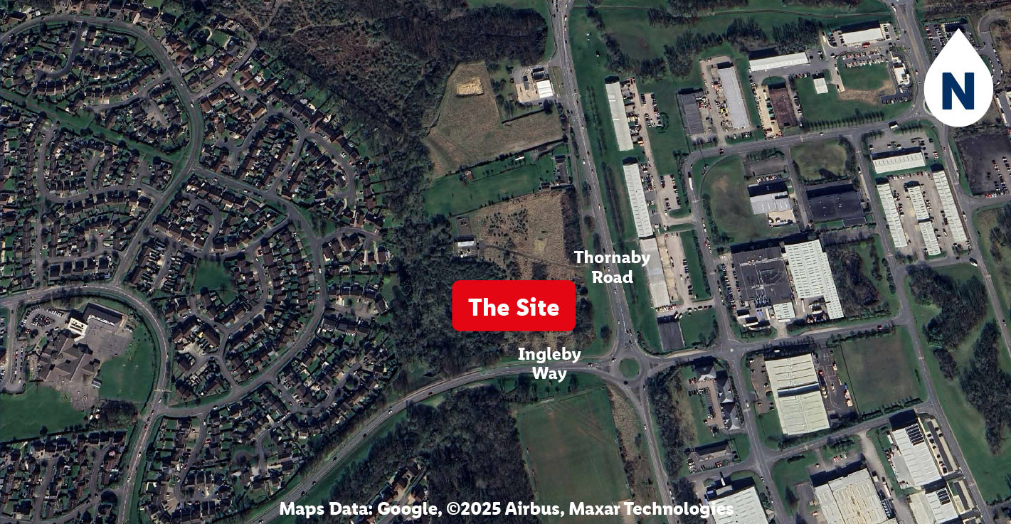 aerial photo of the site